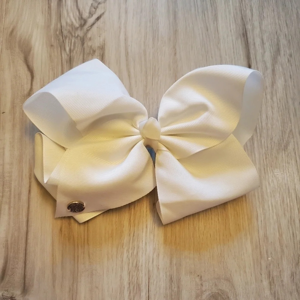 Jojo Siwa White Cheerleading Hairclip Hair Bow